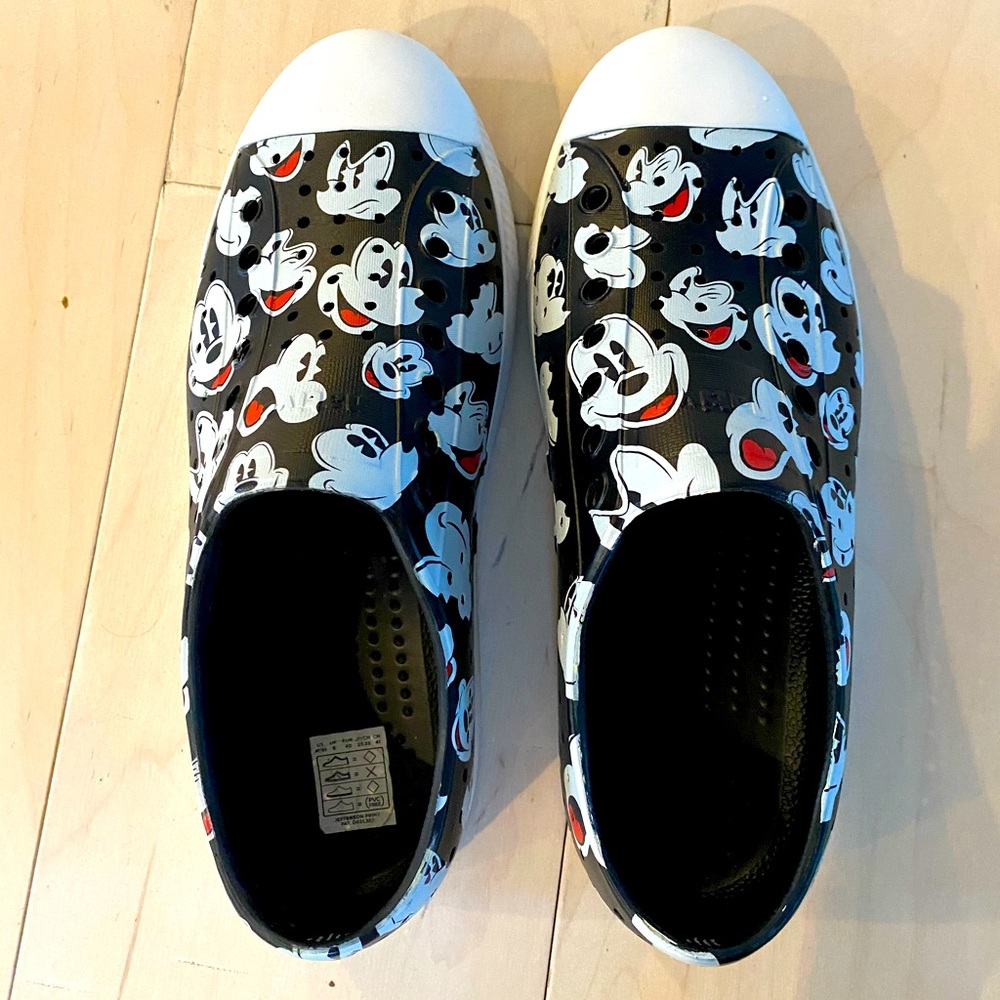 Native Mickey Mouse waterproof slip on shoes